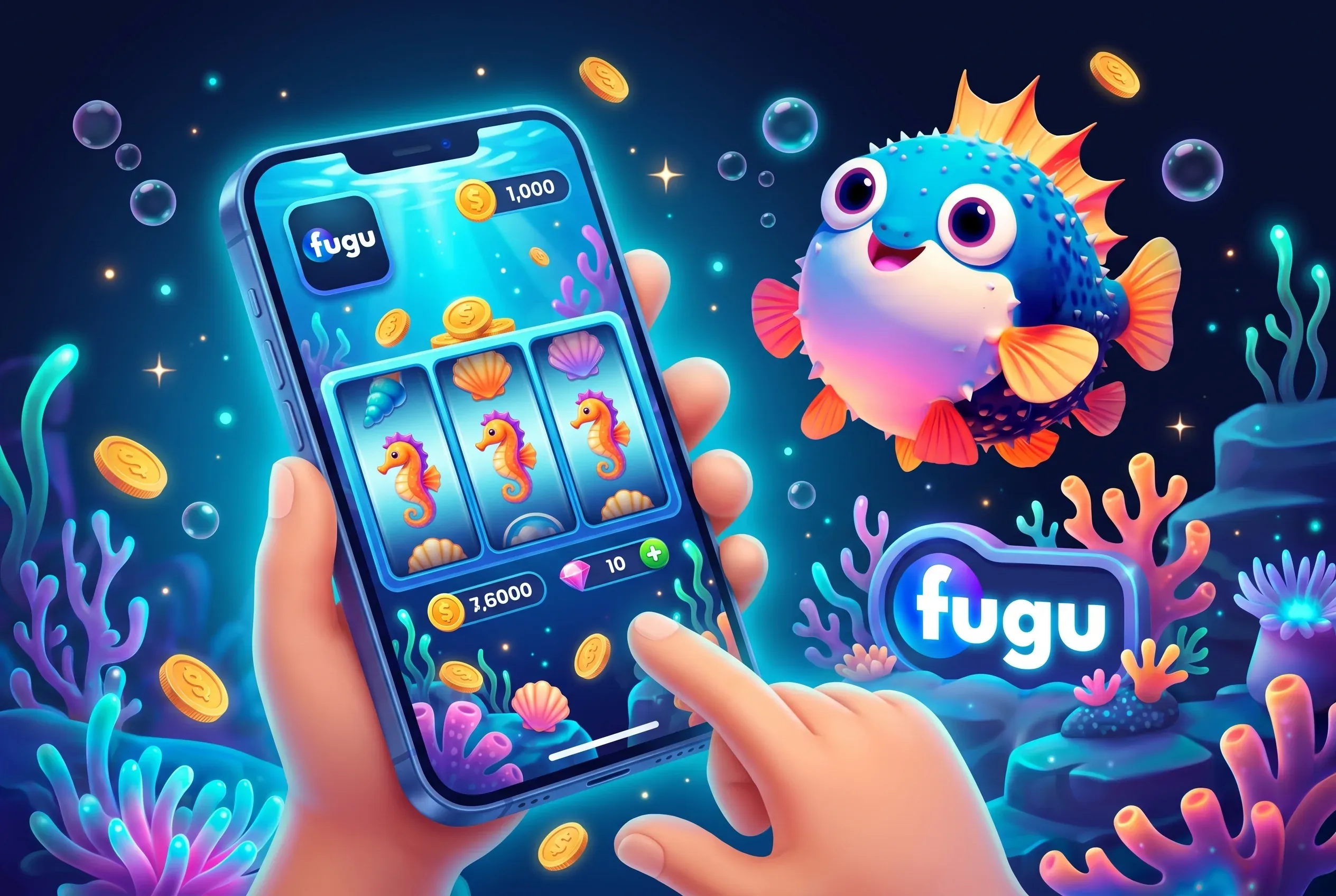 Fugu Casino on a smartphone